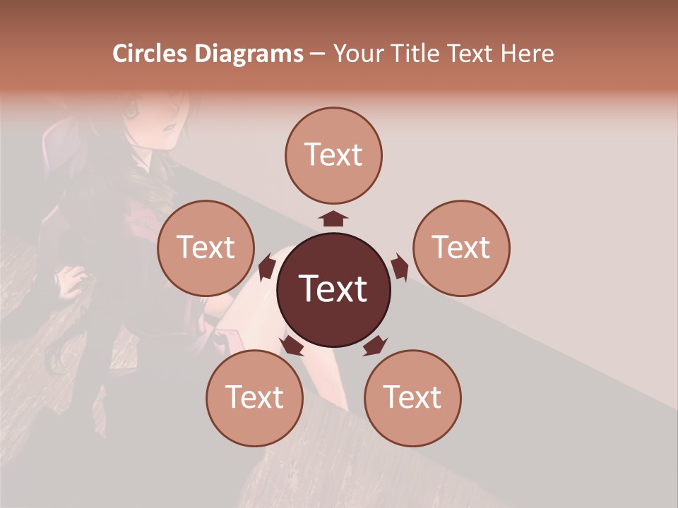 A Woman Sitting On The Floor With Her Legs Crossed PowerPoint Template