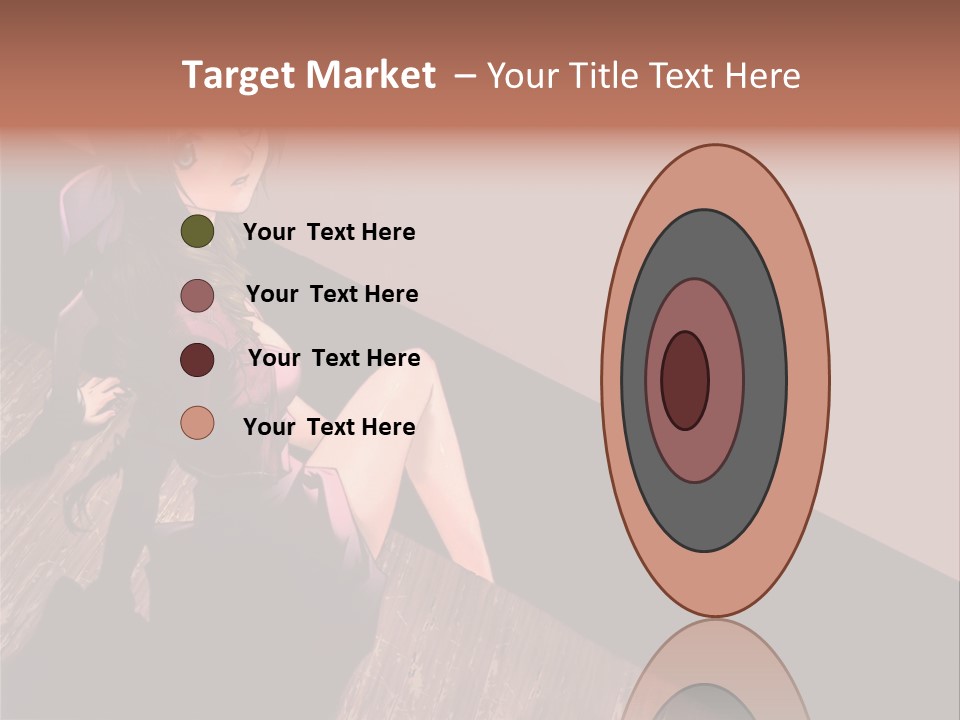 A Woman Sitting On The Floor With Her Legs Crossed PowerPoint Template