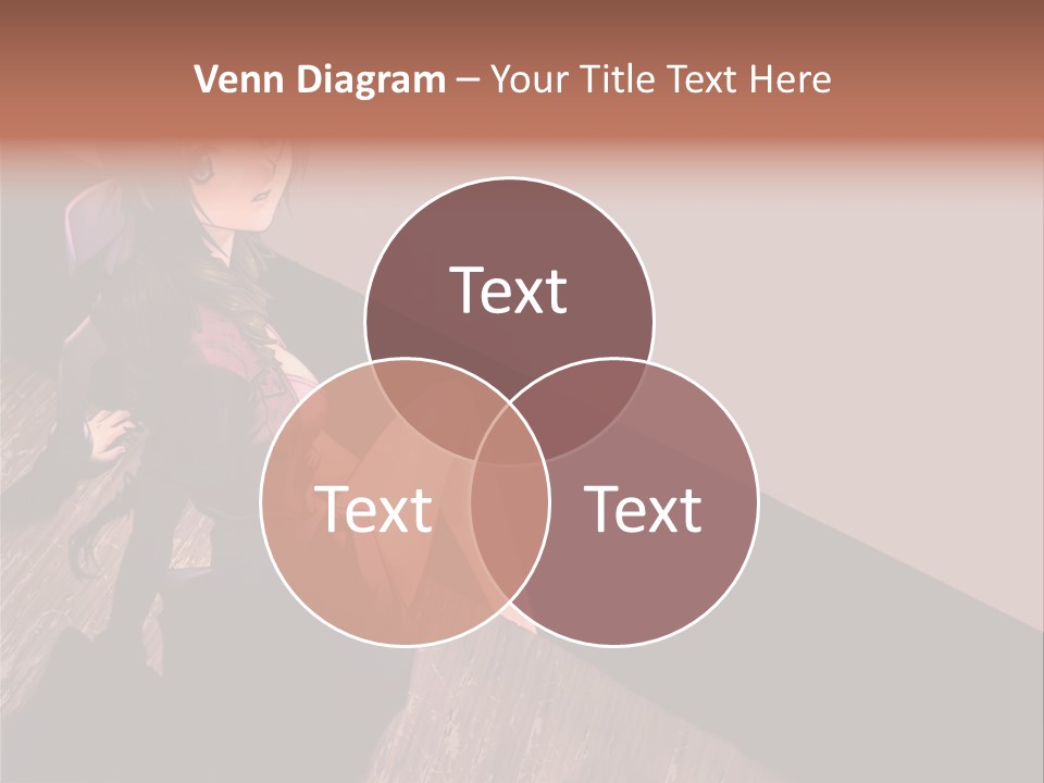 A Woman Sitting On The Floor With Her Legs Crossed PowerPoint Template