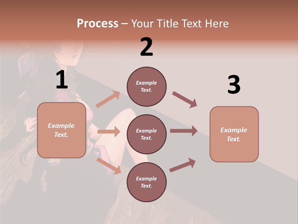 A Woman Sitting On The Floor With Her Legs Crossed PowerPoint Template