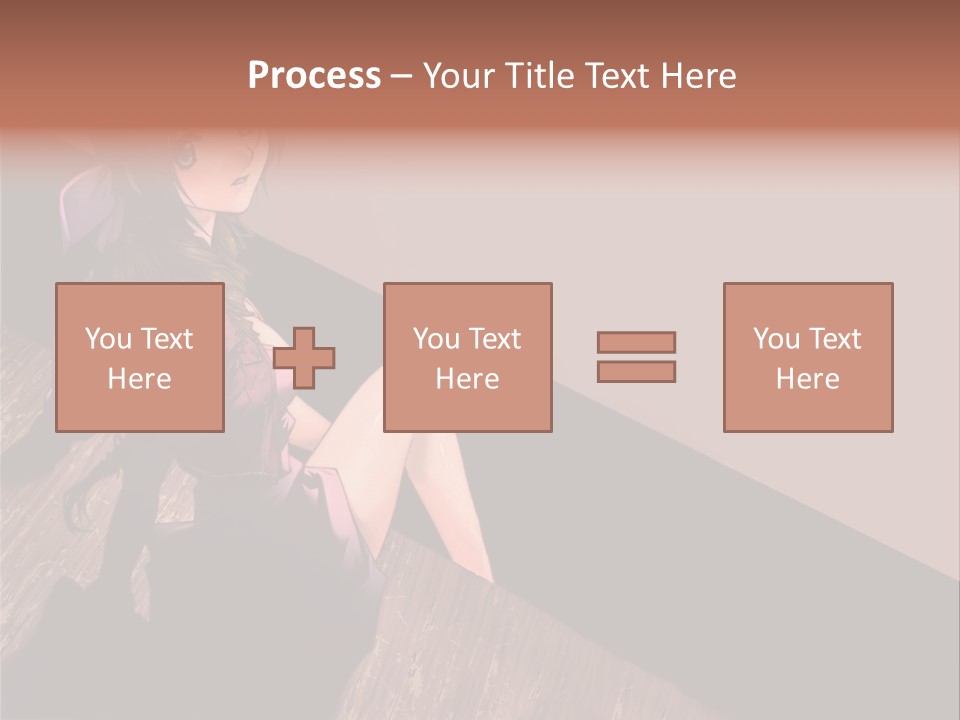 A Woman Sitting On The Floor With Her Legs Crossed PowerPoint Template