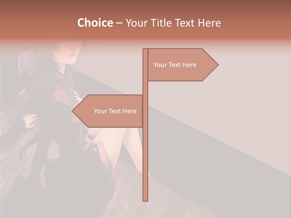 A Woman Sitting On The Floor With Her Legs Crossed PowerPoint Template