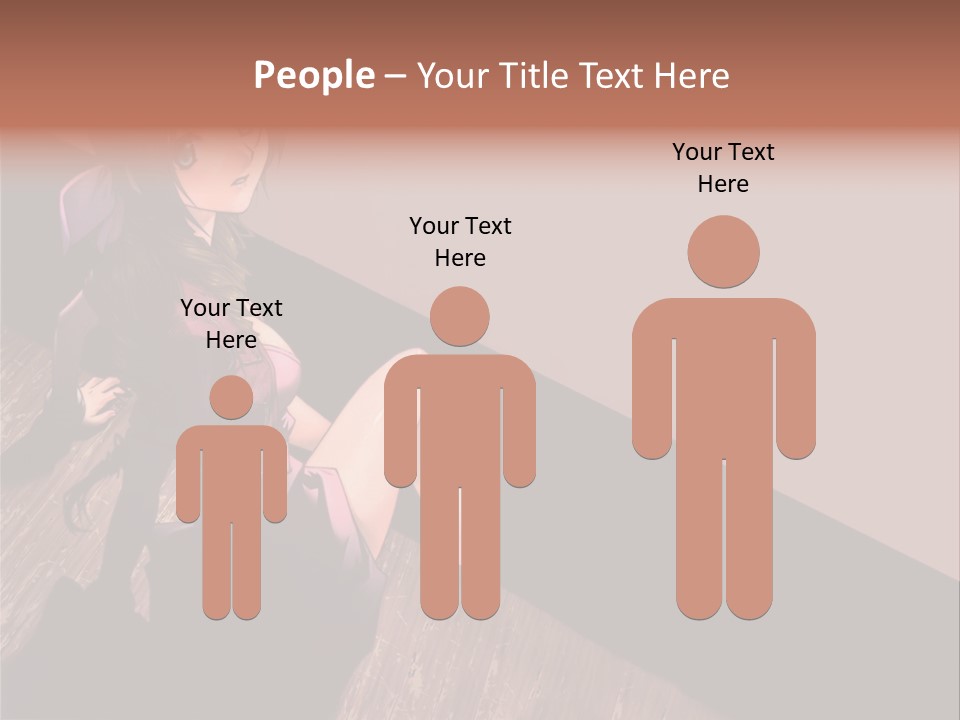 A Woman Sitting On The Floor With Her Legs Crossed PowerPoint Template