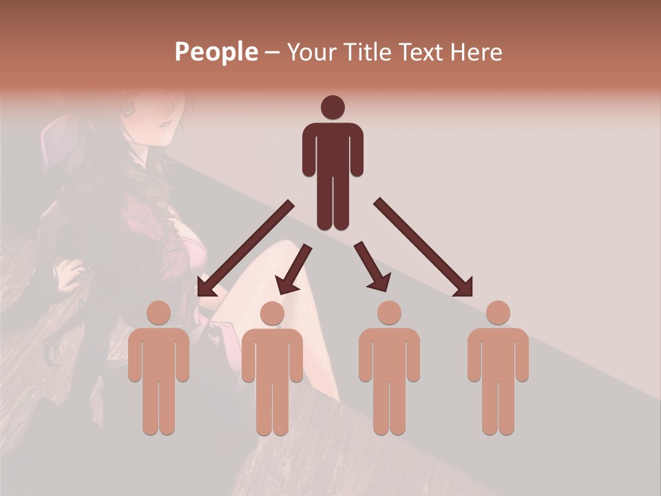 A Woman Sitting On The Floor With Her Legs Crossed PowerPoint Template