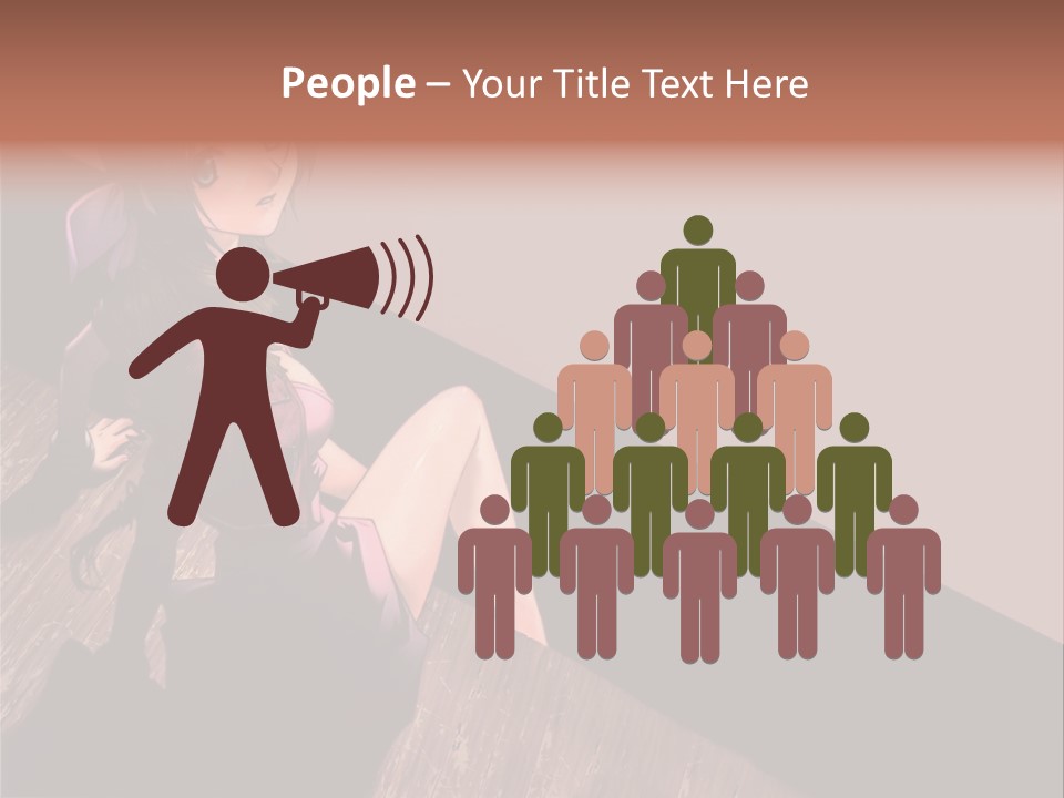 A Woman Sitting On The Floor With Her Legs Crossed PowerPoint Template