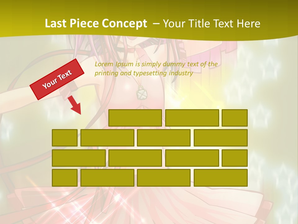 A Girl In A Pink Dress With A Heart On Her Head PowerPoint Template