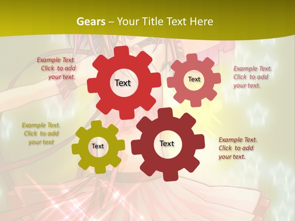 A Girl In A Pink Dress With A Heart On Her Head PowerPoint Template