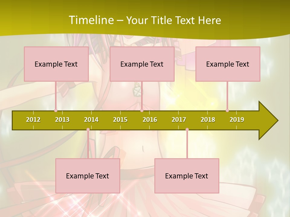 A Girl In A Pink Dress With A Heart On Her Head PowerPoint Template