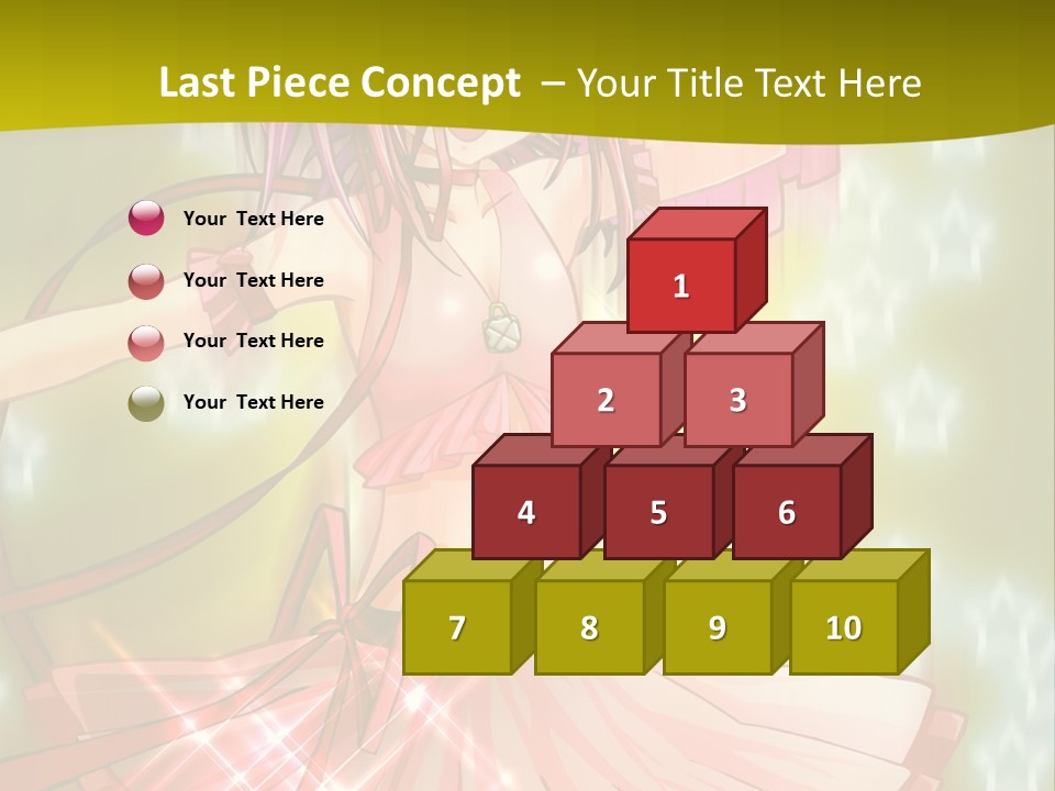 A Girl In A Pink Dress With A Heart On Her Head PowerPoint Template