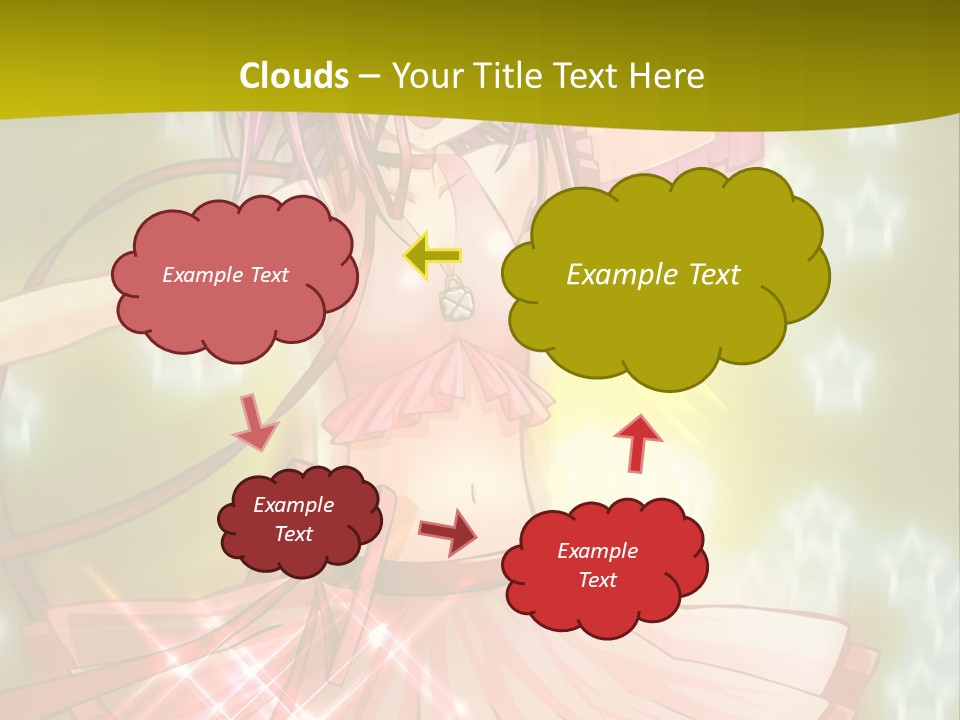 A Girl In A Pink Dress With A Heart On Her Head PowerPoint Template
