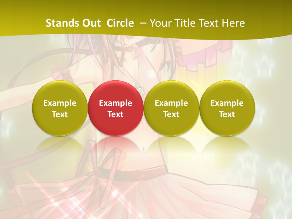 A Girl In A Pink Dress With A Heart On Her Head PowerPoint Template