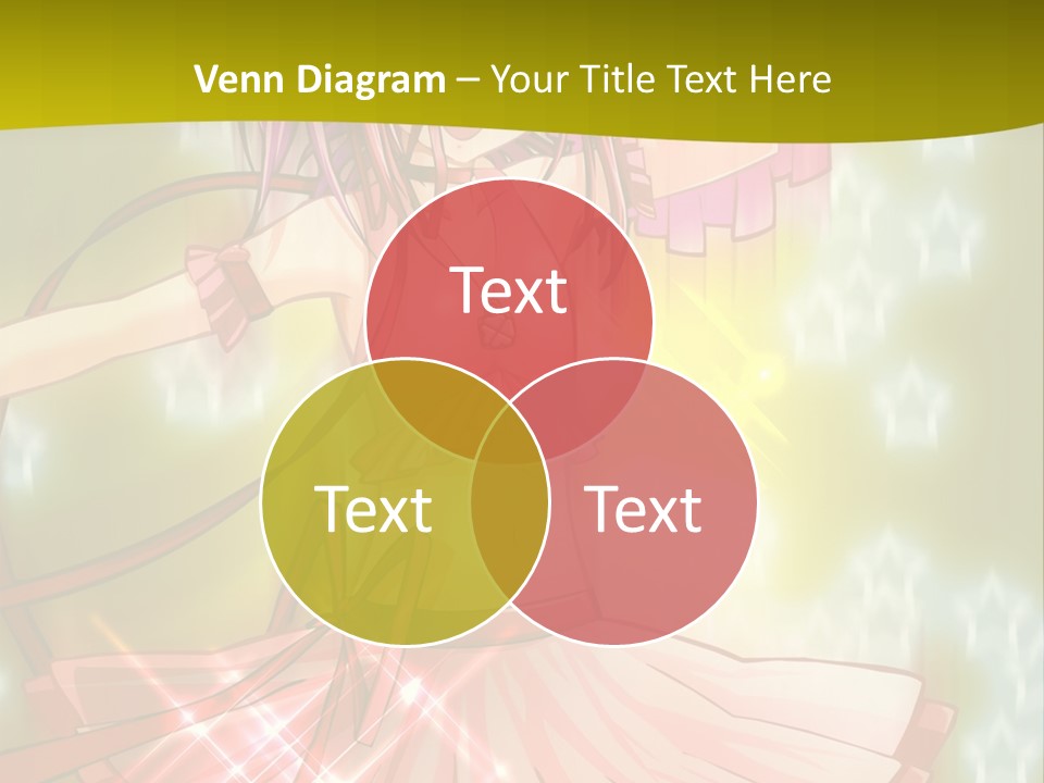 A Girl In A Pink Dress With A Heart On Her Head PowerPoint Template