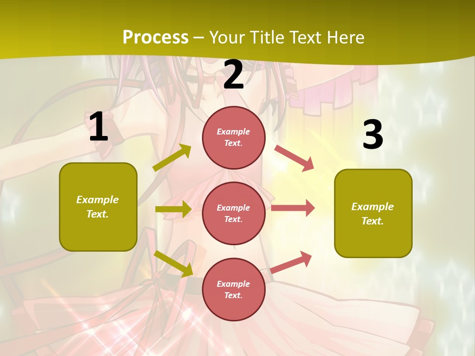 A Girl In A Pink Dress With A Heart On Her Head PowerPoint Template