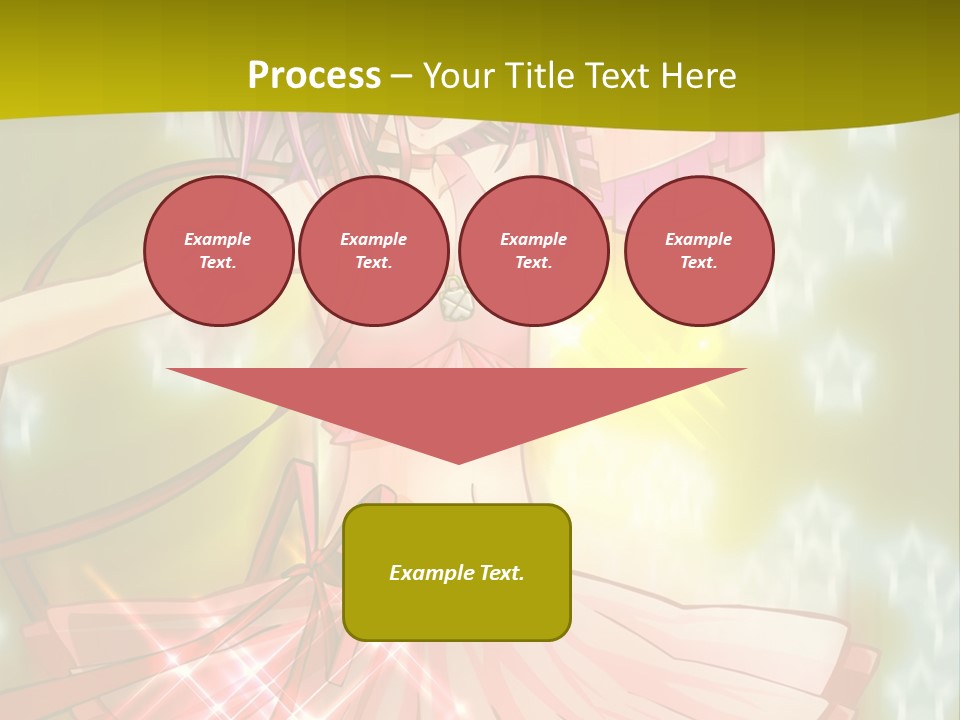 A Girl In A Pink Dress With A Heart On Her Head PowerPoint Template