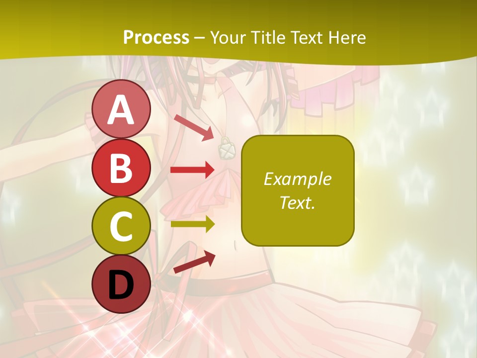 A Girl In A Pink Dress With A Heart On Her Head PowerPoint Template