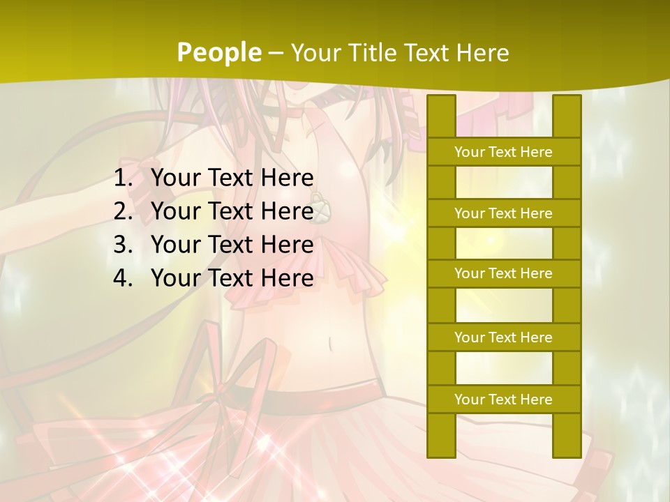 A Girl In A Pink Dress With A Heart On Her Head PowerPoint Template