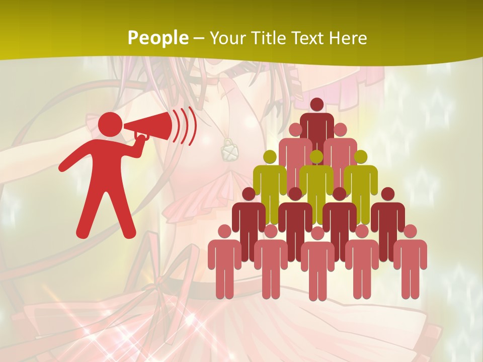 A Girl In A Pink Dress With A Heart On Her Head PowerPoint Template