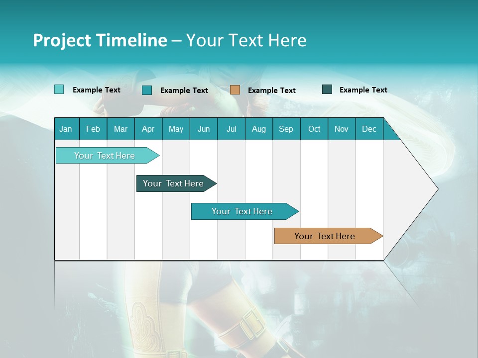 A Woman In A Yellow And Blue Outfit Holding A Sword PowerPoint Template