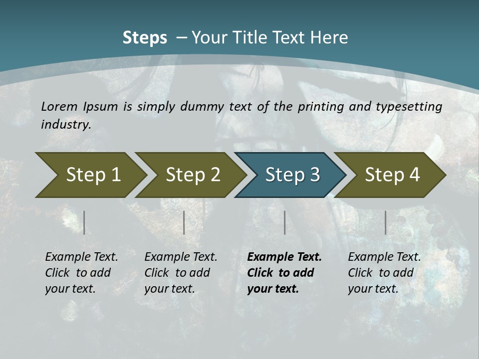 A Woman With Long Hair Standing In Front Of A Blue Background PowerPoint Template