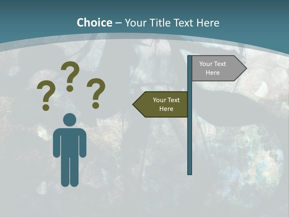 A Woman With Long Hair Standing In Front Of A Blue Background PowerPoint Template