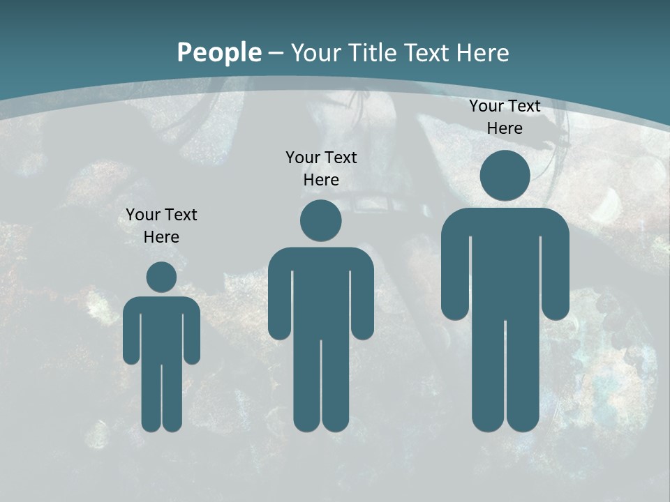 A Woman With Long Hair Standing In Front Of A Blue Background PowerPoint Template