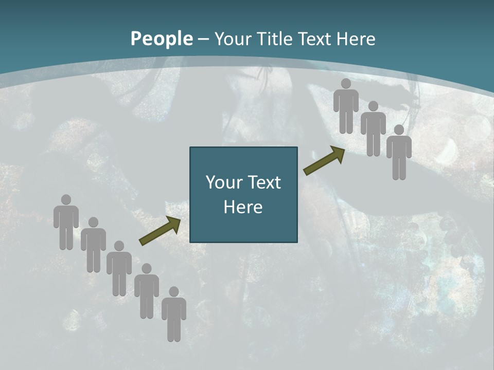 A Woman With Long Hair Standing In Front Of A Blue Background PowerPoint Template