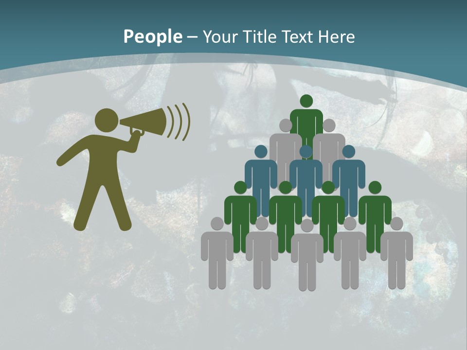 A Woman With Long Hair Standing In Front Of A Blue Background PowerPoint Template