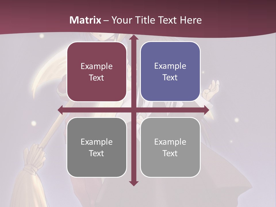 A Couple Of Anime Characters On A Purple Background PowerPoint Template
