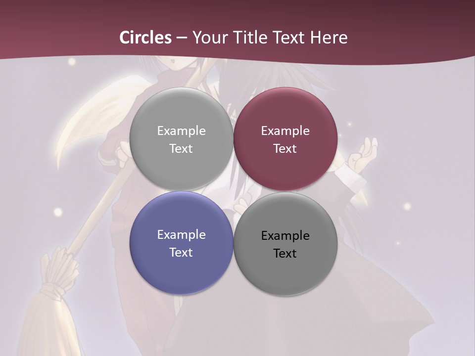 A Couple Of Anime Characters On A Purple Background PowerPoint Template