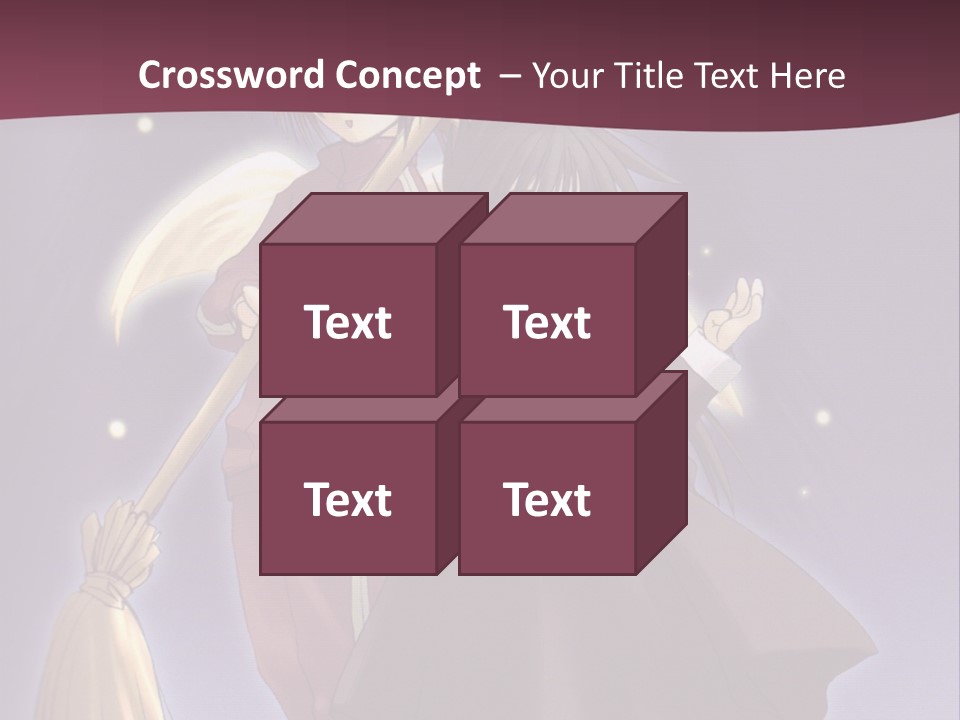 A Couple Of Anime Characters On A Purple Background PowerPoint Template