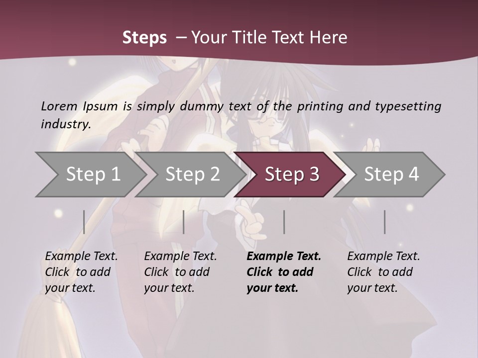 A Couple Of Anime Characters On A Purple Background PowerPoint Template