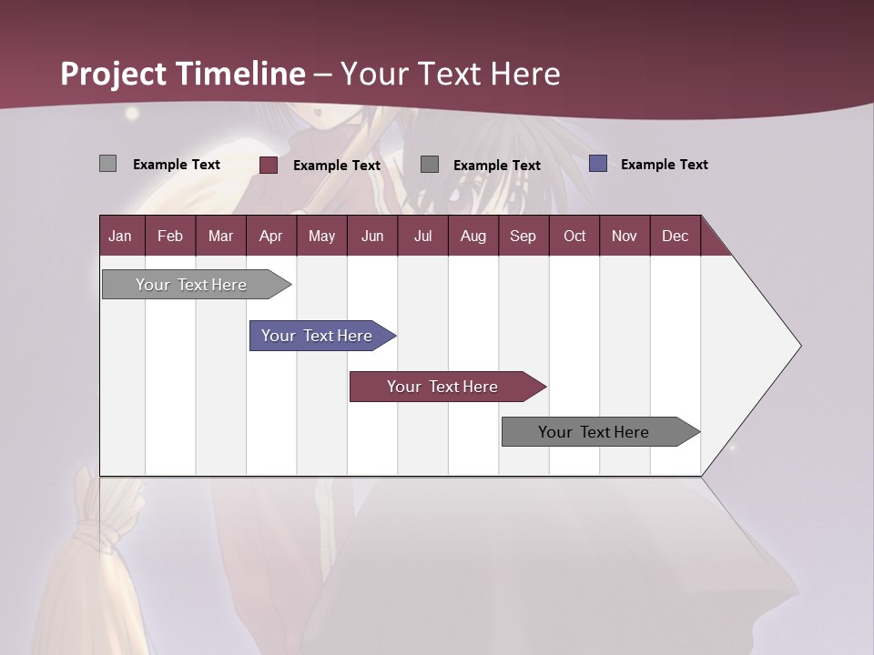A Couple Of Anime Characters On A Purple Background PowerPoint Template