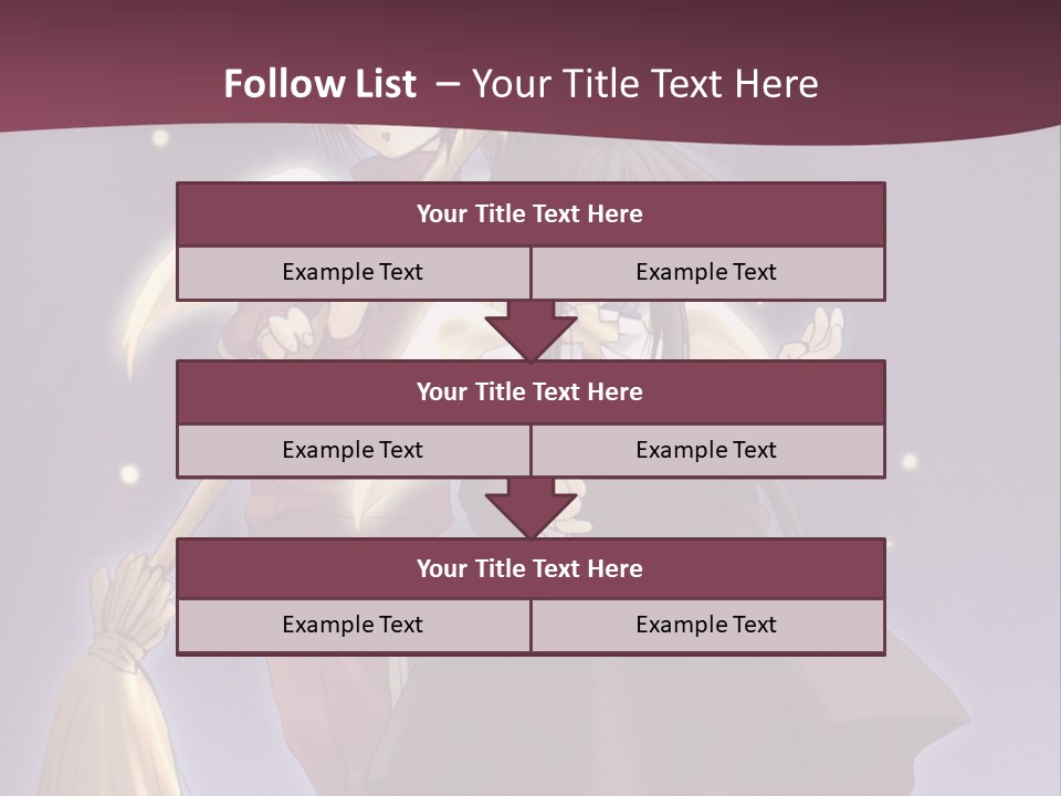 A Couple Of Anime Characters On A Purple Background PowerPoint Template