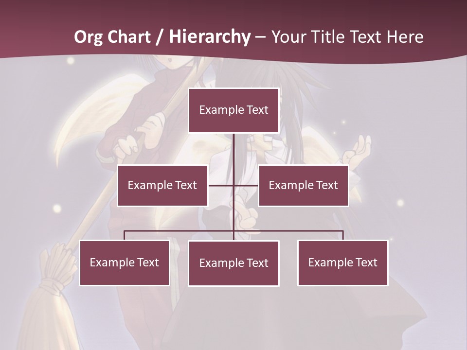 A Couple Of Anime Characters On A Purple Background PowerPoint Template