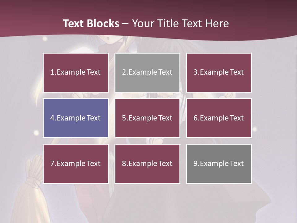 A Couple Of Anime Characters On A Purple Background PowerPoint Template