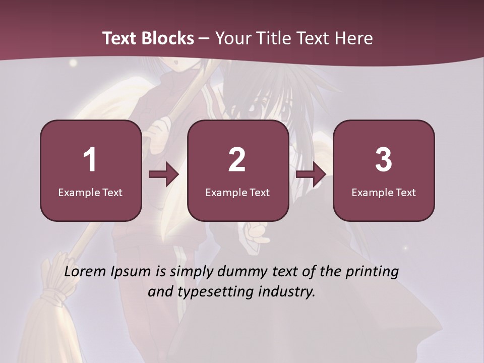 A Couple Of Anime Characters On A Purple Background PowerPoint Template