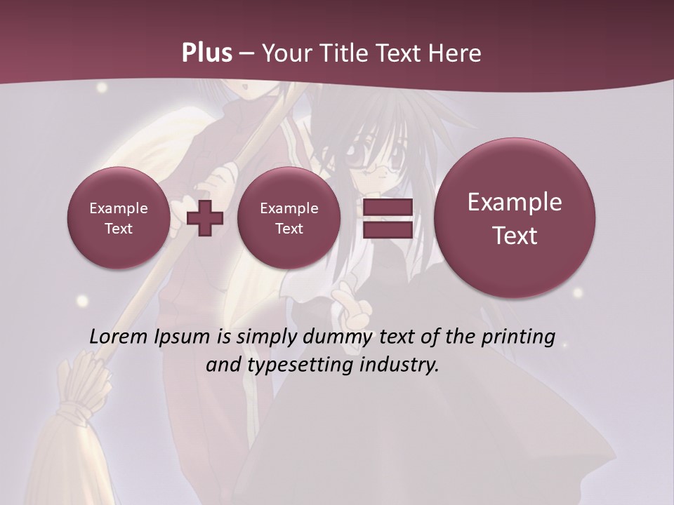 A Couple Of Anime Characters On A Purple Background PowerPoint Template