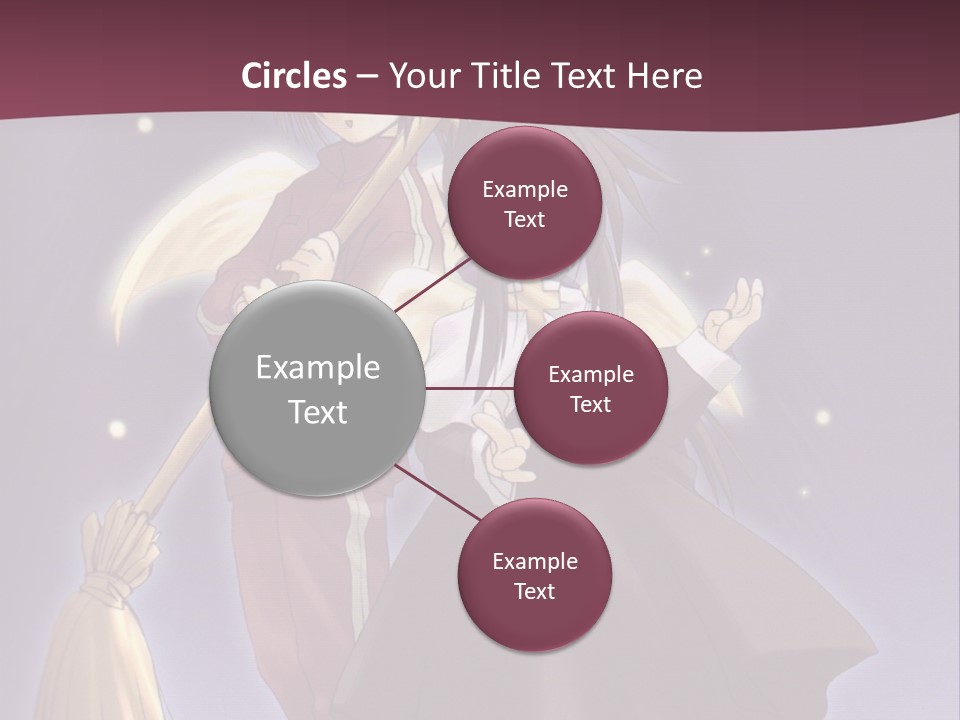 A Couple Of Anime Characters On A Purple Background PowerPoint Template