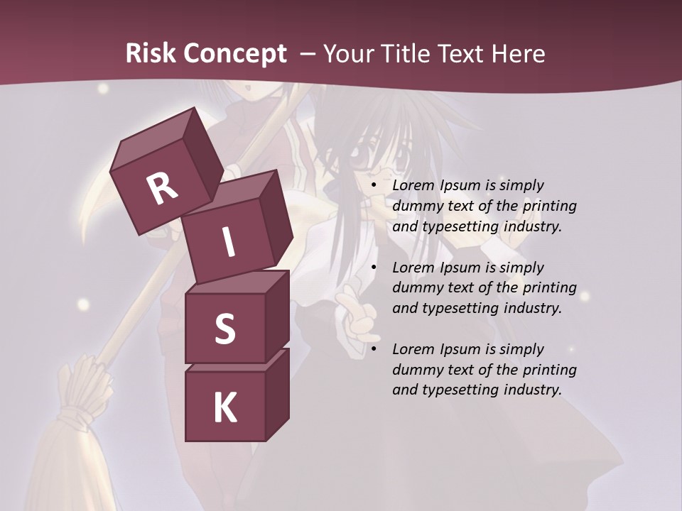 A Couple Of Anime Characters On A Purple Background PowerPoint Template