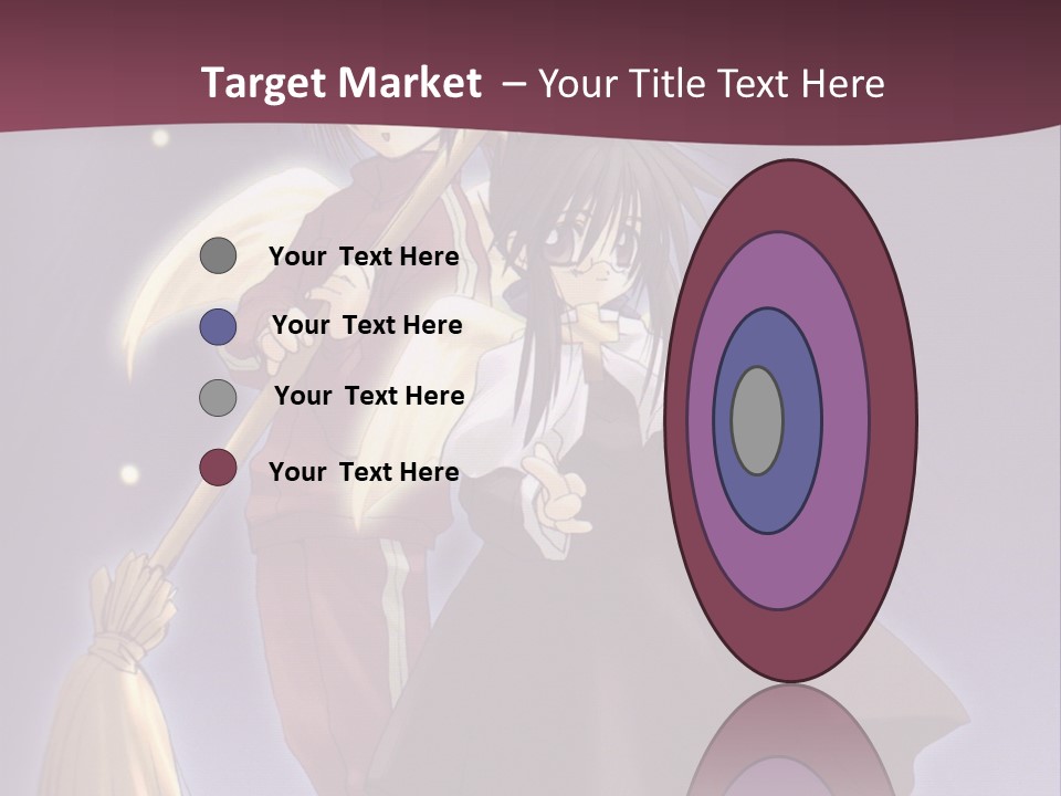 A Couple Of Anime Characters On A Purple Background PowerPoint Template