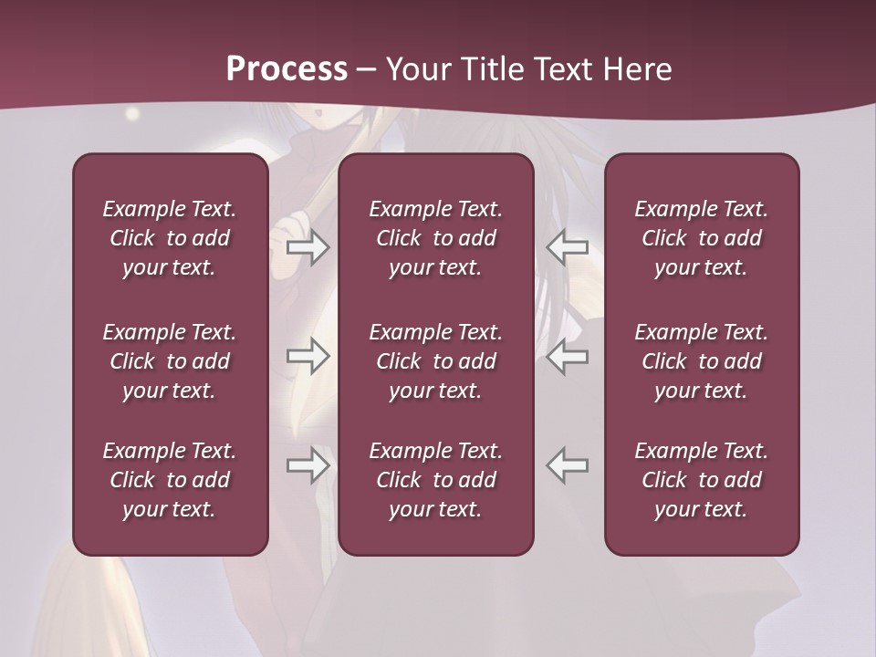 A Couple Of Anime Characters On A Purple Background PowerPoint Template