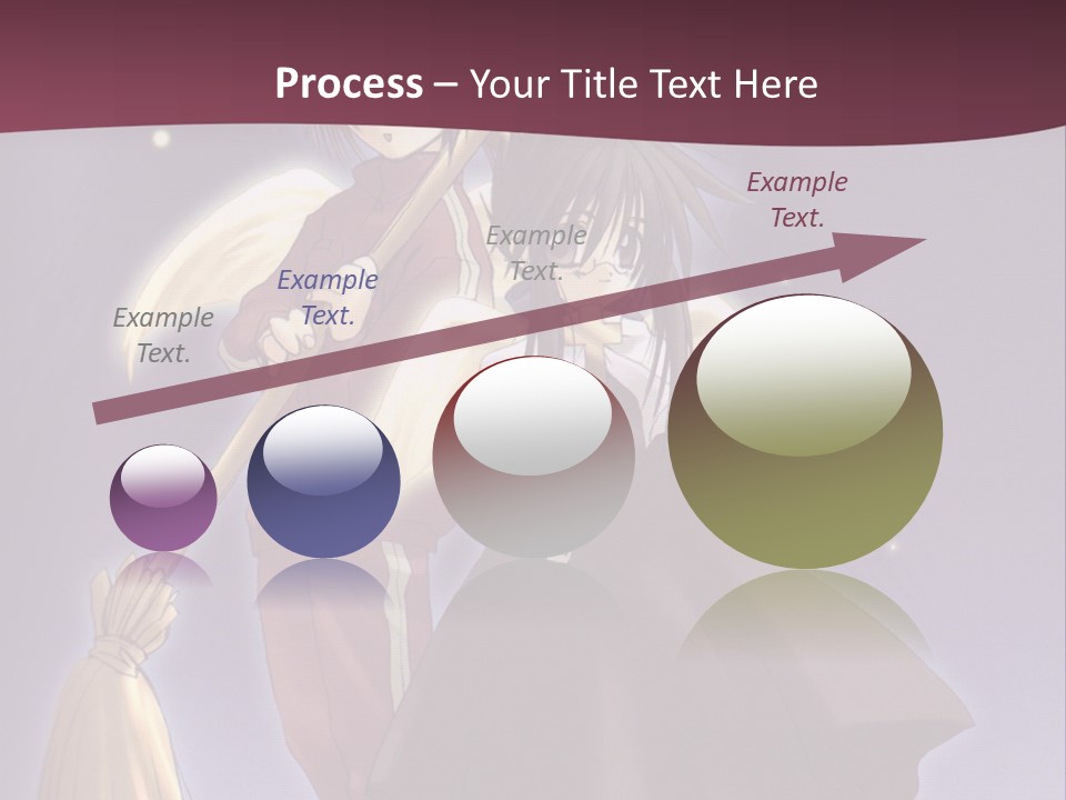 A Couple Of Anime Characters On A Purple Background PowerPoint Template