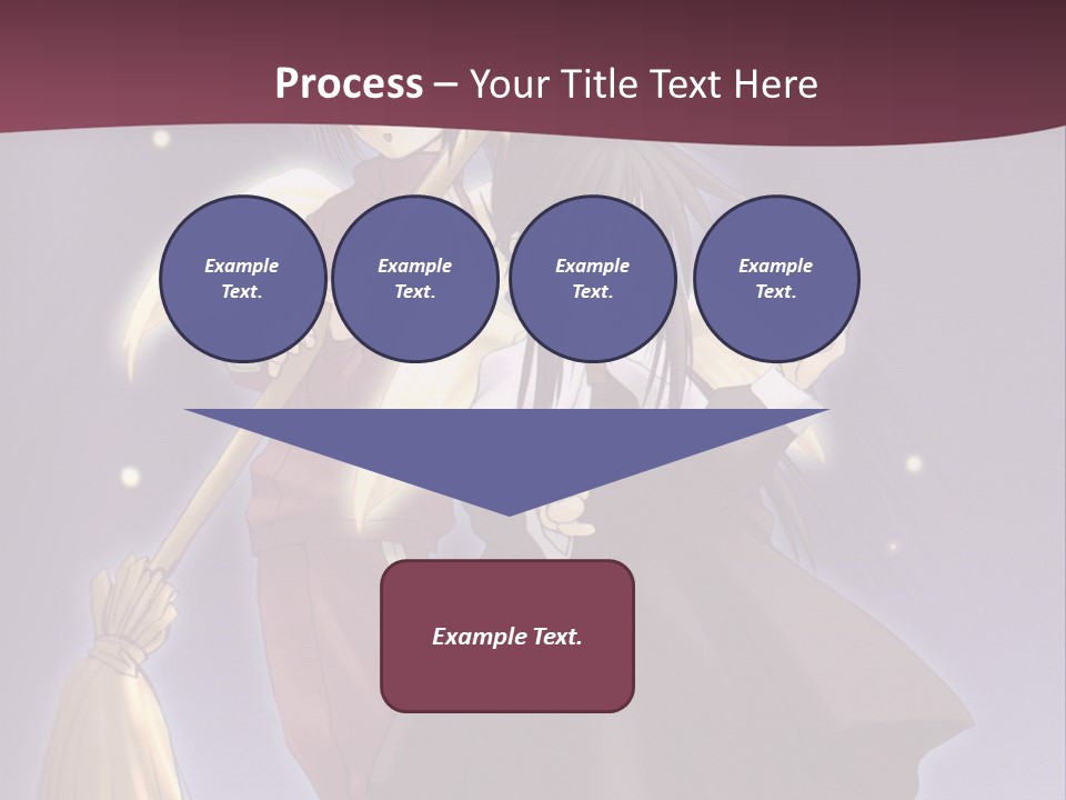 A Couple Of Anime Characters On A Purple Background PowerPoint Template