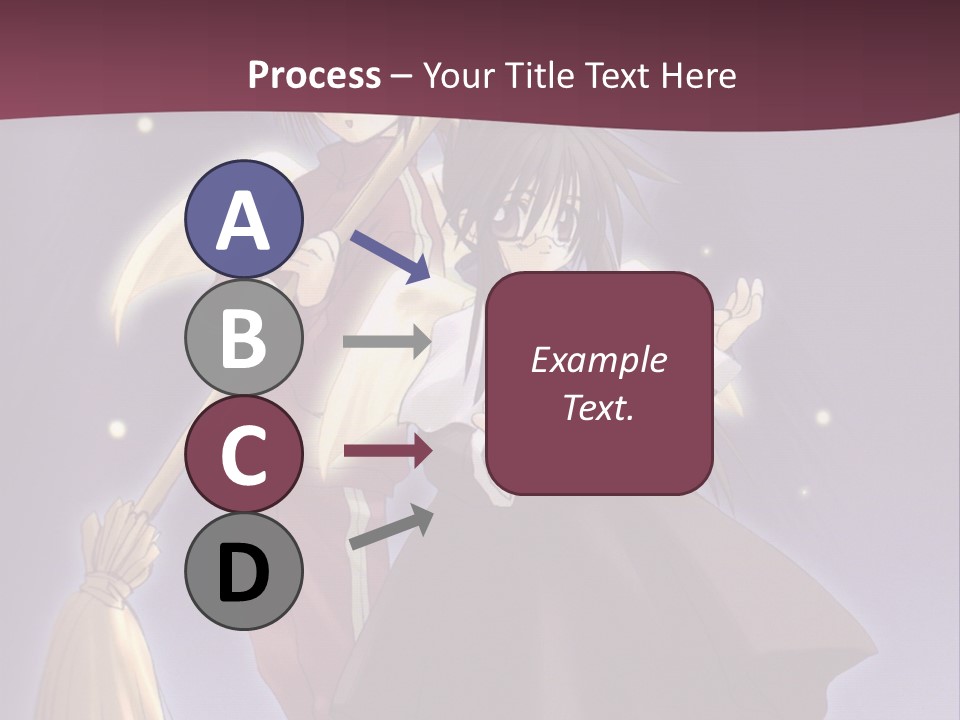 A Couple Of Anime Characters On A Purple Background PowerPoint Template