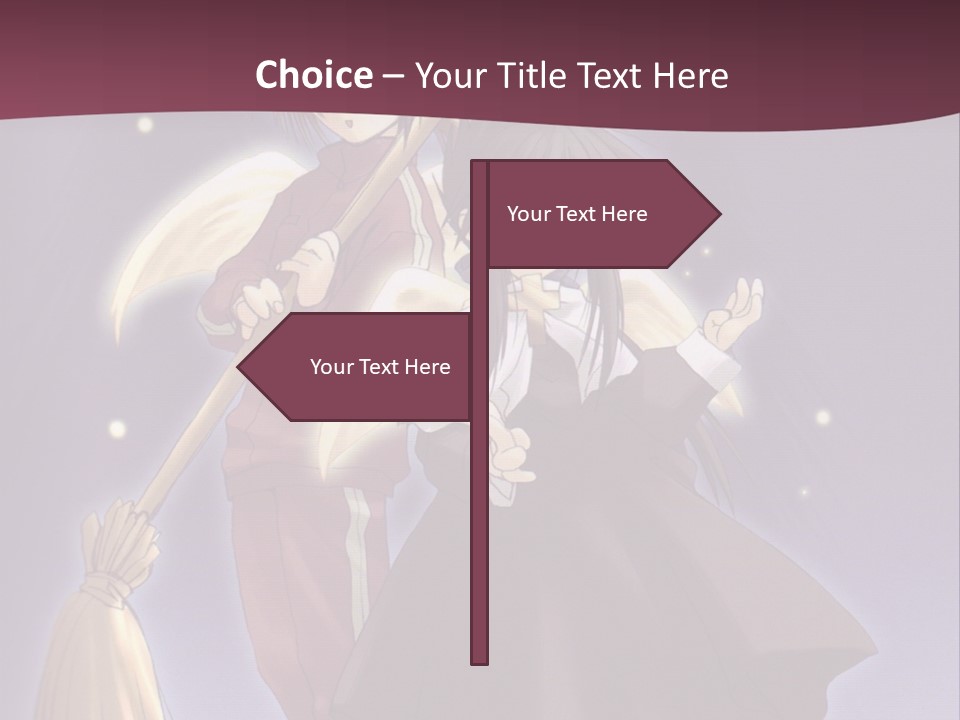 A Couple Of Anime Characters On A Purple Background PowerPoint Template