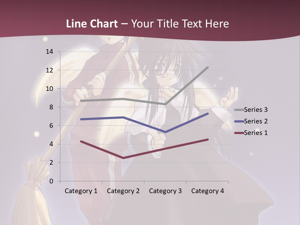A Couple Of Anime Characters On A Purple Background PowerPoint Template