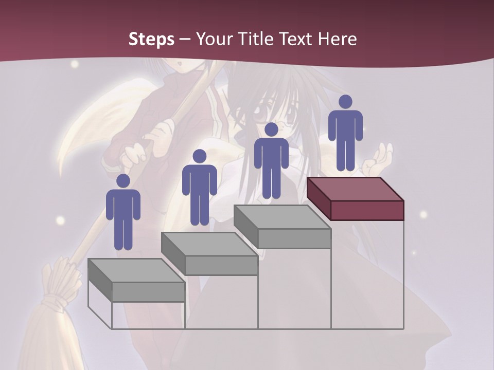 A Couple Of Anime Characters On A Purple Background PowerPoint Template