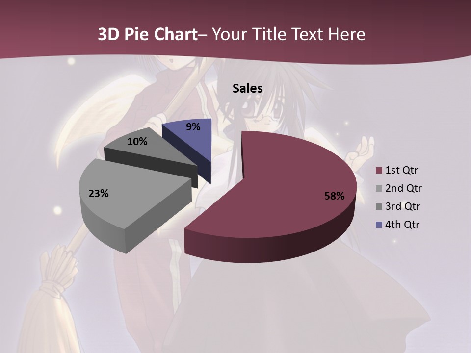 A Couple Of Anime Characters On A Purple Background PowerPoint Template