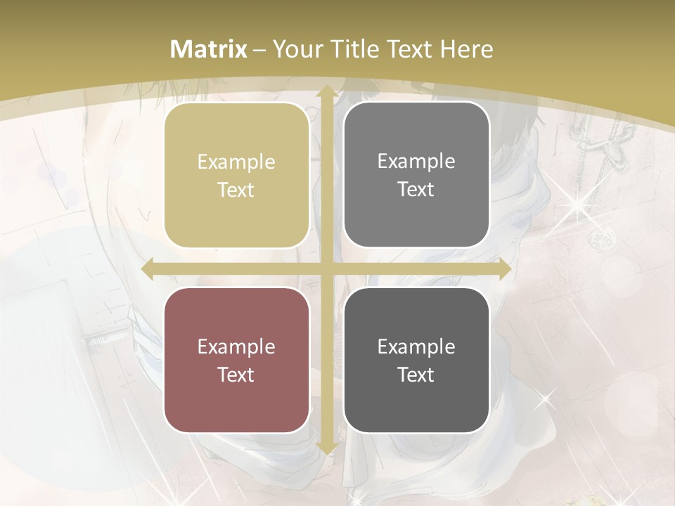A Couple Of Anime Characters Sitting Next To Each Other PowerPoint Template