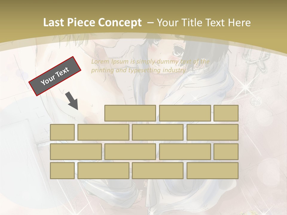 A Couple Of Anime Characters Sitting Next To Each Other PowerPoint Template